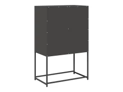 Aparador de acero negro 68x39x107 cm
