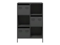 Aparador de acero negro 68x39x103,5 cm