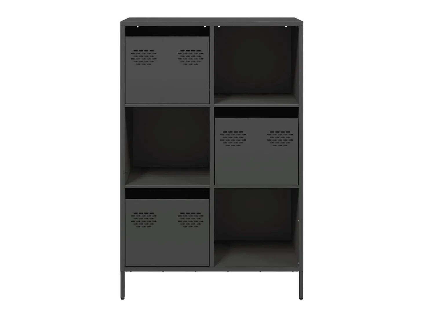 Aparador de acero negro 68x39x103,5 cm
