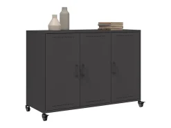Aparador de acero negro 100,5x39x72 cm