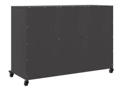 Aparador de acero negro 100,5x39x72 cm