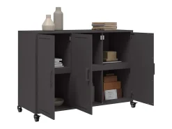 Aparador de acero negro 100,5x39x72 cm