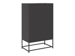 Aparador de acero negro 68x39x111,5 cm