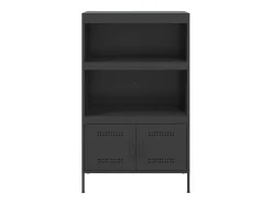 Aparador de acero negro 68x39x113 cm