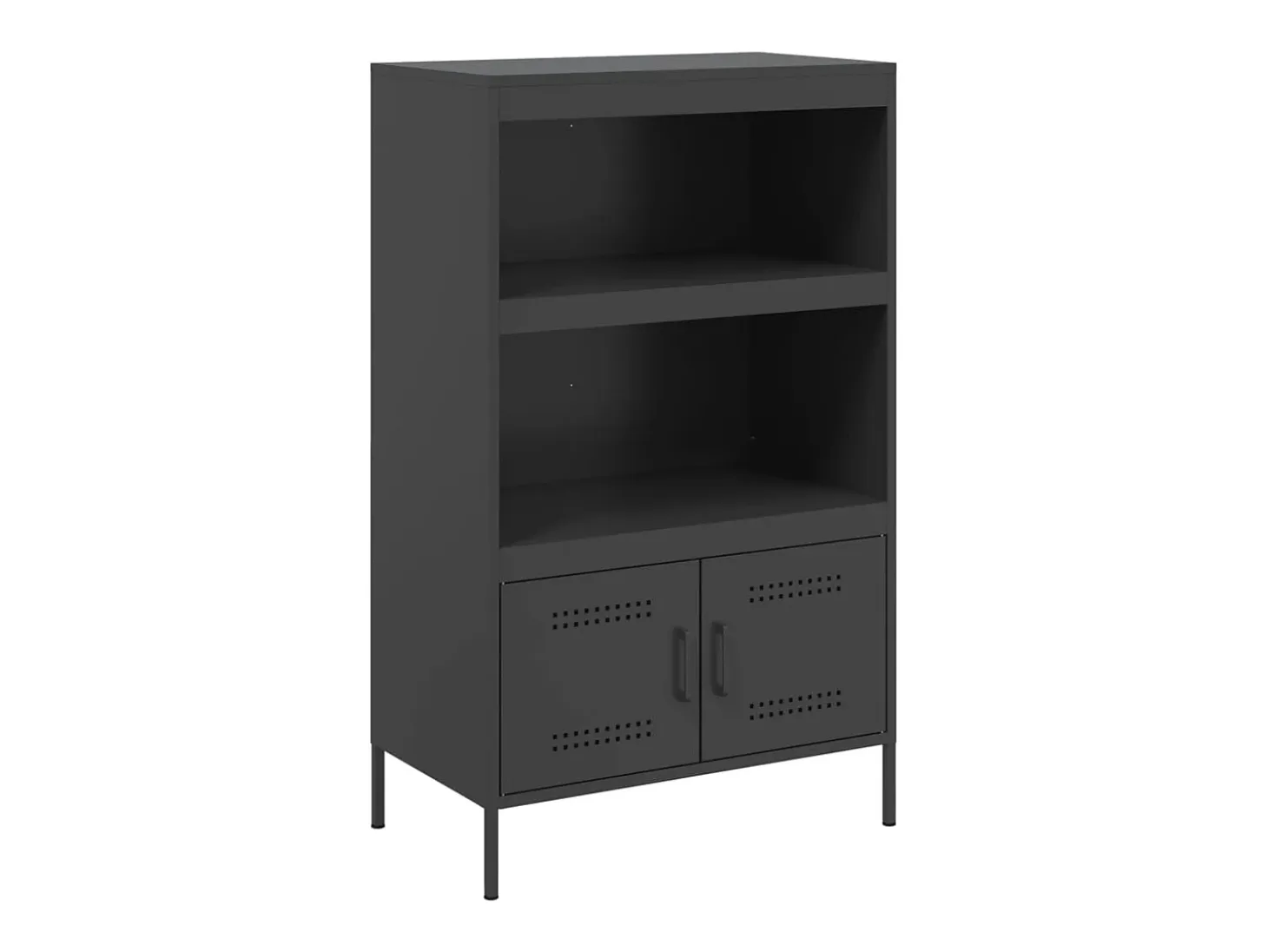 Aparador de acero negro 68x39x113 cm