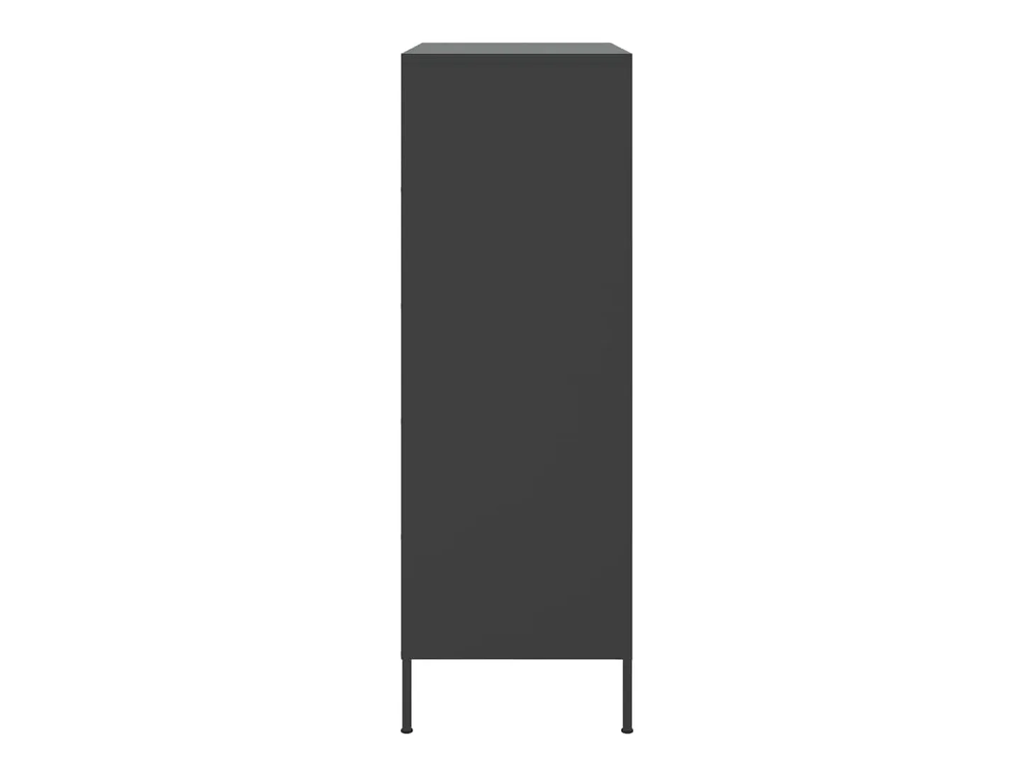 Aparador de acero negro 68x39x113 cm