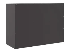Aparador de acero negro 99x39x73 cm