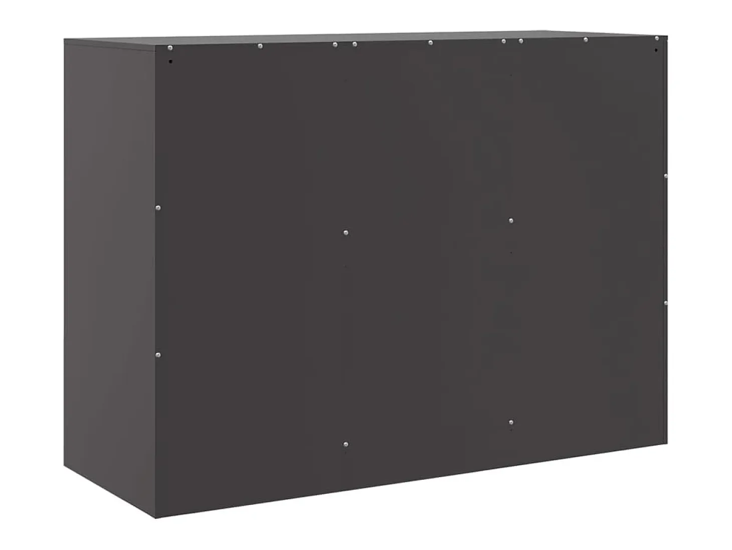 Aparador de acero negro 99x39x73 cm