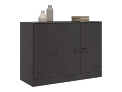 Aparador de acero negro 99x39x73 cm