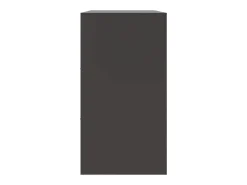 Aparador de acero negro 99x39x73 cm