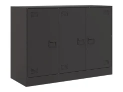 Aparador de acero negro 99x39x73 cm