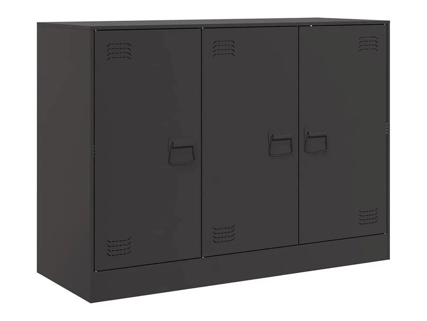 Aparador de acero negro 99x39x73 cm