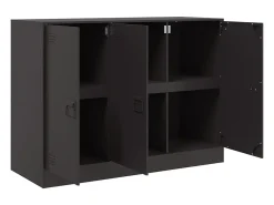 Aparador de acero negro 99x39x73 cm