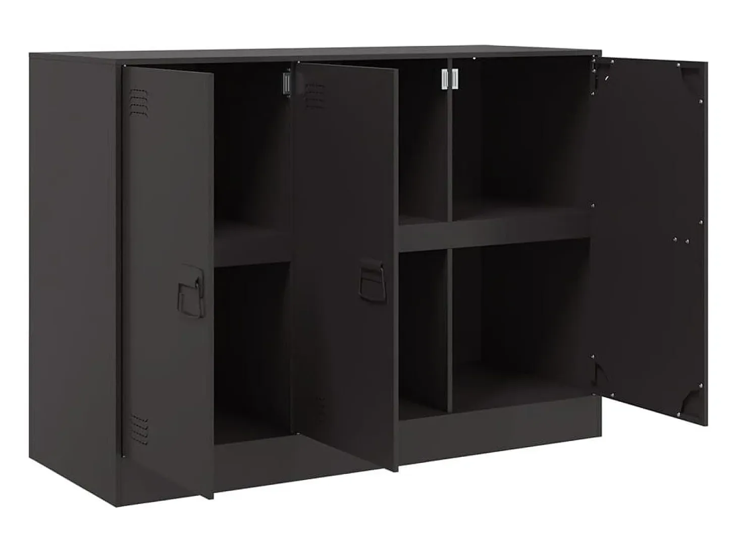 Aparador de acero negro 99x39x73 cm