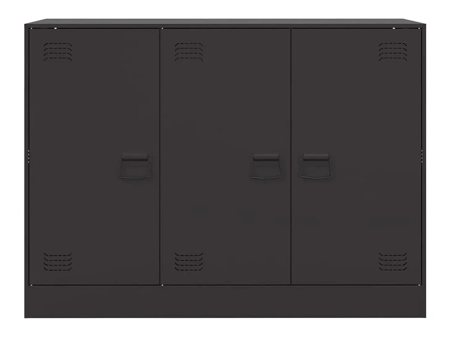 Aparador de acero negro 99x39x73 cm
