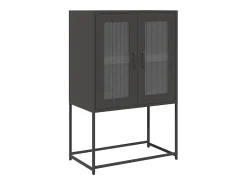 Aparador de acero negro 68x39x107 cm