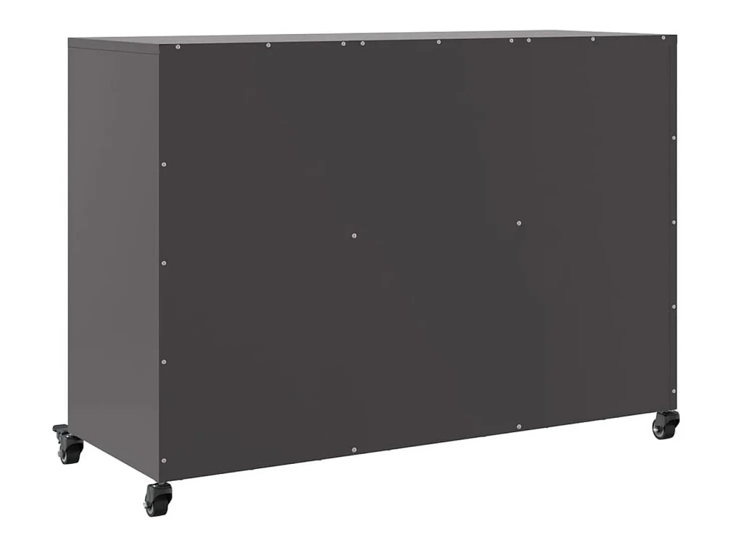 Aparador de acero negro 100,5x39x72 cm