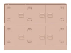 Aparador de acero rosa 99x39x73 cm