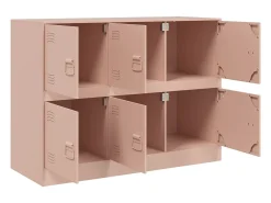 Aparador de acero rosa 99x39x73 cm