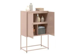 Aparador de acero rosa 68,5x38,5x107 cm