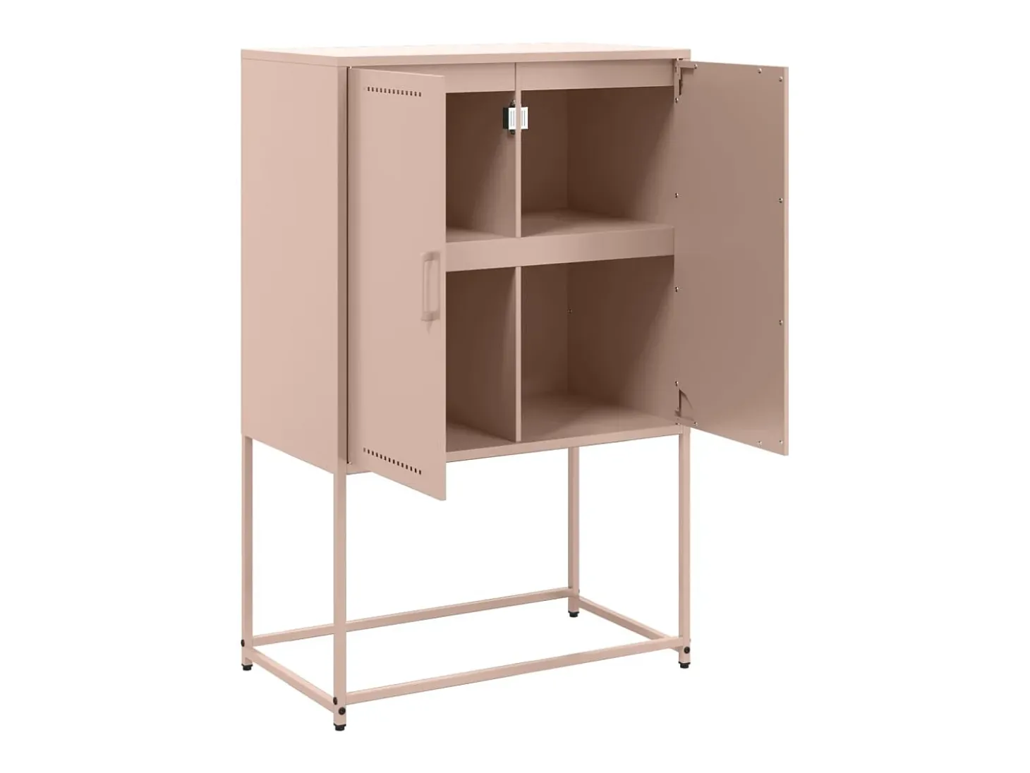 Aparador de acero rosa 68,5x38,5x107 cm