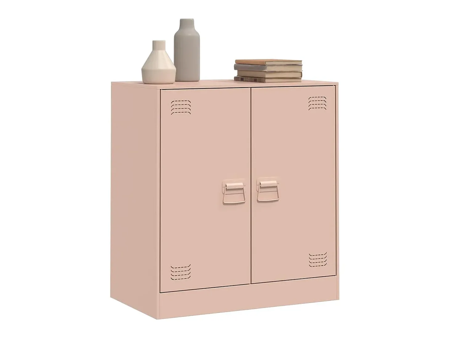 Aparador de acero rosa 67x39x73 cm