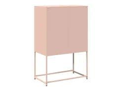 Aparador de acero rosa 68x39x107 cm