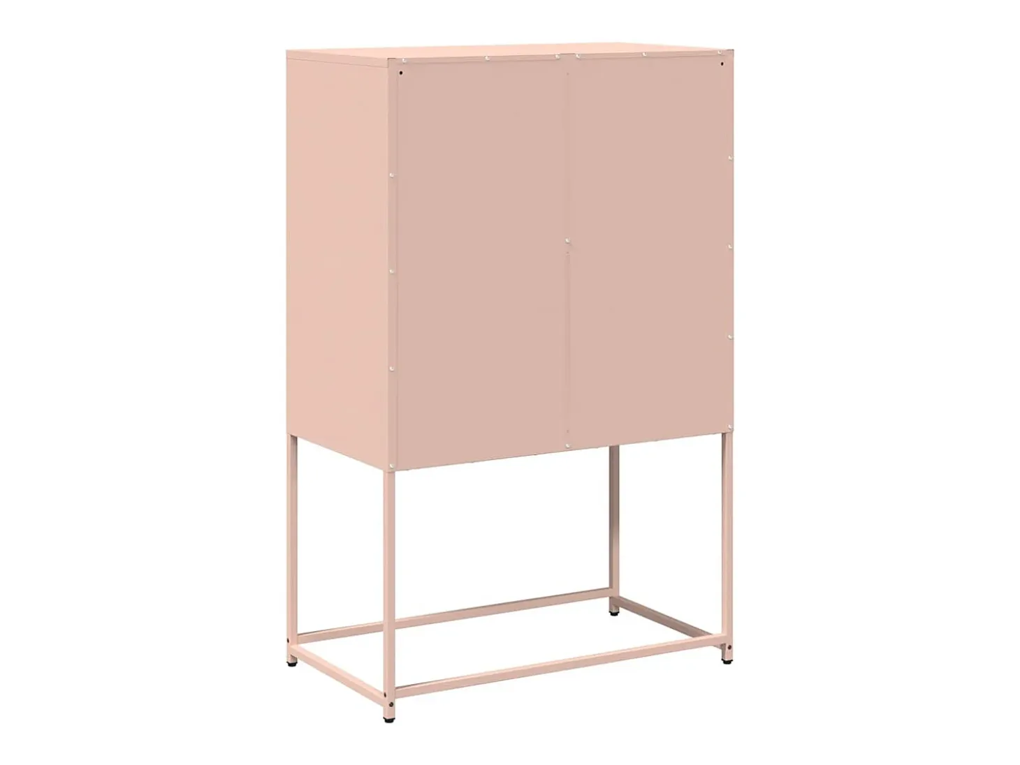 Aparador de acero rosa 68x39x107 cm