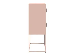 Aparador de acero rosa 68x39x107 cm