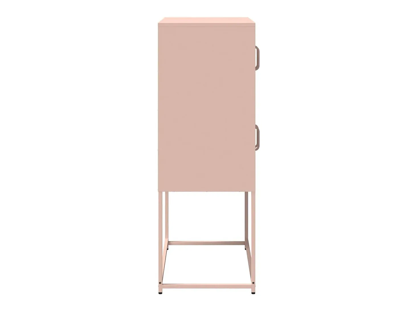 Aparador de acero rosa 68x39x107 cm
