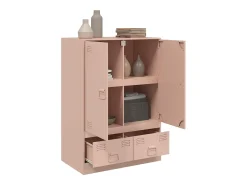 Aparador de acero rosa 67x39x95 cm