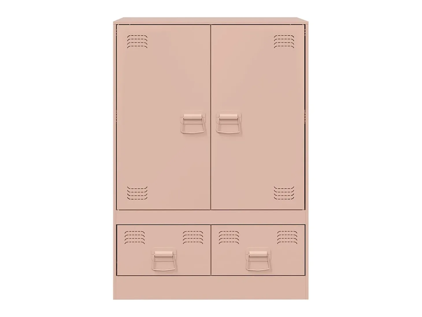 Aparador de acero rosa 67x39x95 cm