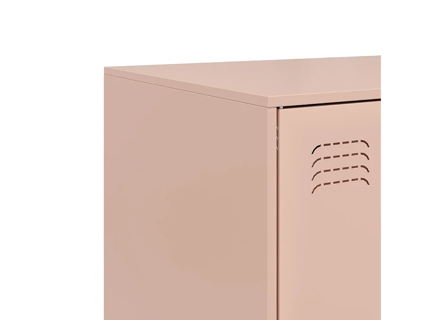 Aparador de acero rosa 67x39x95 cm