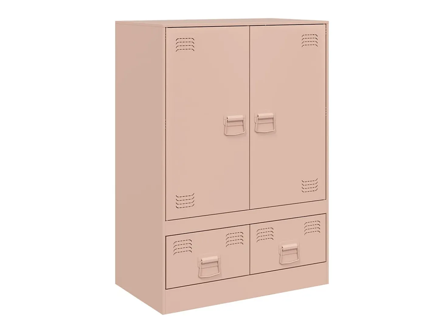 Aparador de acero rosa 67x39x95 cm