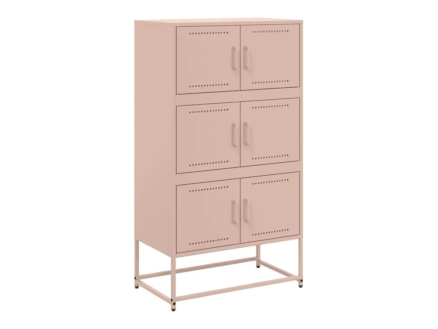 Aparador de acero rosa 68,5x38,5x123,5 cm