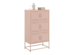 Aparador de acero rosa 68,5x38,5x123,5 cm