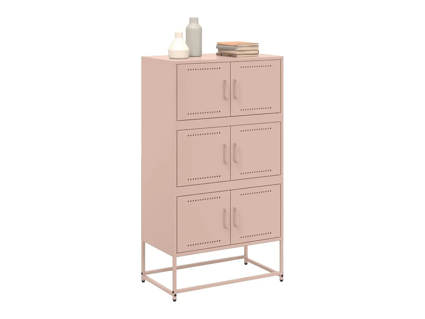 Aparador de acero rosa 68,5x38,5x123,5 cm