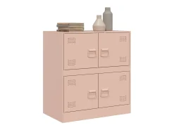 Aparador de acero rosa 67x39x73 cm