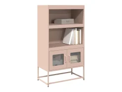 Aparador de acero rosa 68x39x123 cm