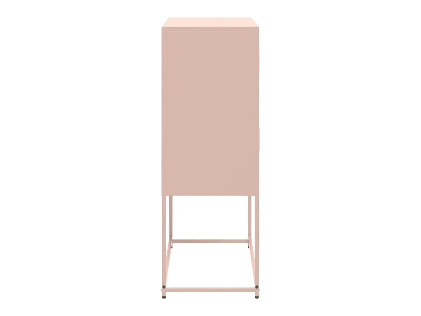 Aparador de acero rosa 68,5x38,5x107 cm
