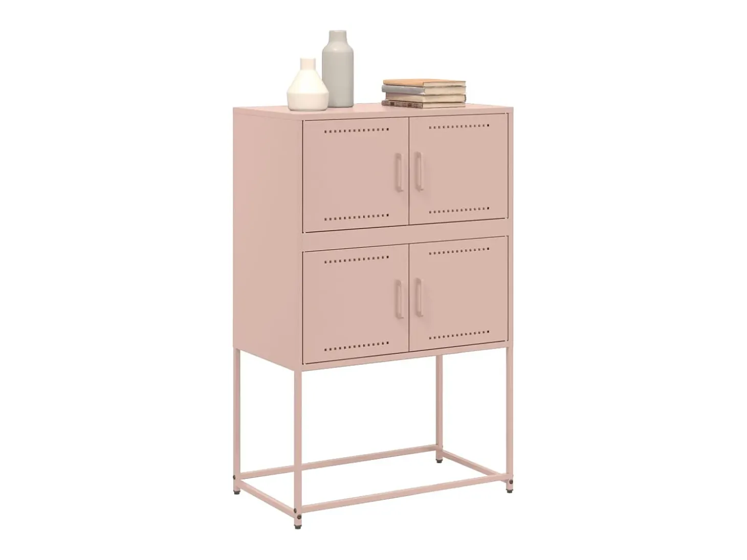 Aparador de acero rosa 68,5x38,5x107 cm