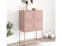 Aparador de acero rosa 68,5x38,5x107 cm