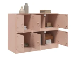 Aparador de acero rosa 99x39x73 cm
