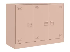 Aparador de acero rosa 99x39x73 cm