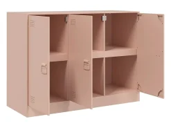 Aparador de acero rosa 99x39x73 cm