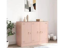 Aparador de acero rosa 99x39x73 cm