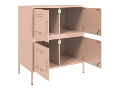Aparador de acero rosa 68x39x79 cm