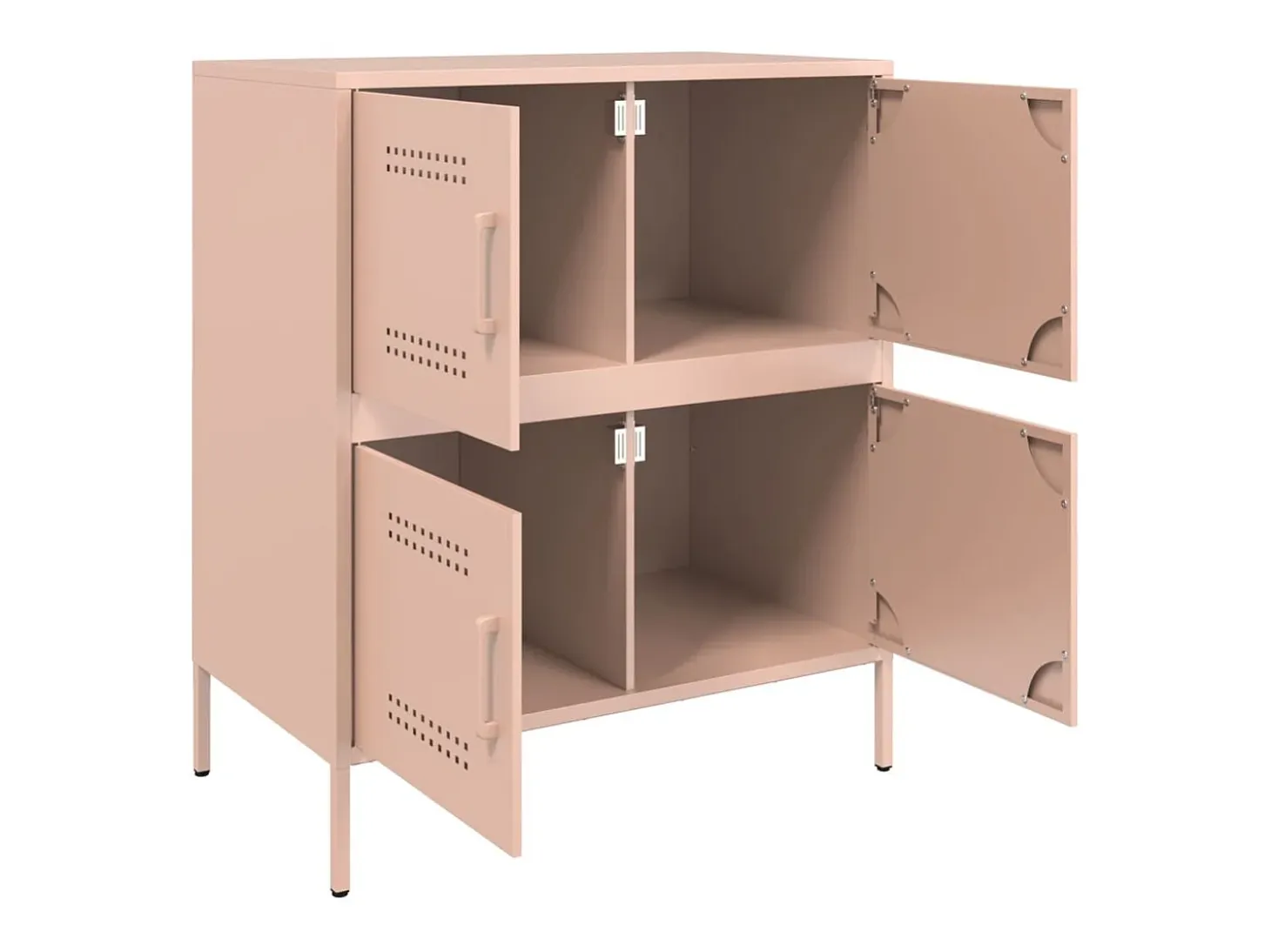 Aparador de acero rosa 68x39x79 cm