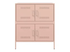 Aparador de acero rosa 68x39x79 cm