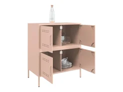 Aparador de acero rosa 68x39x79 cm